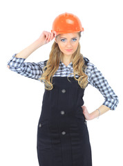 Beautiful businesswoman keeps the laptop