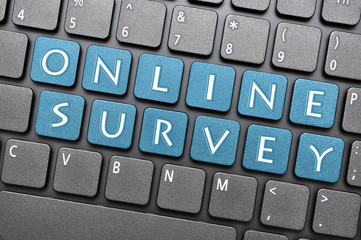 Online survey on keyboard