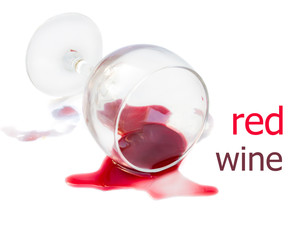 spilled glass of wine