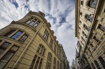 Fototapeta na wymiar Stare miasto w Bukareszcie, Rumunia, Europa. szeroki widok