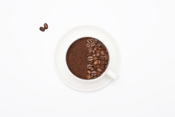 coffee cup on white background