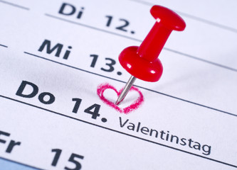 Terminplaner – Valentinstag am 14.2.!
