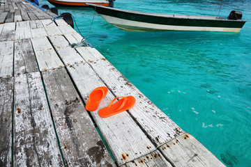 Sandals at jetty