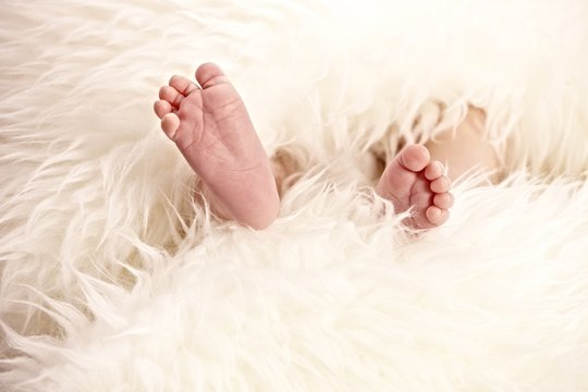 Closeup baby feet