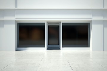 Shopfront window in modern building
