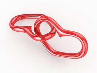 Naklejka premium Red wedding hearts