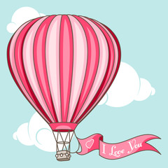 I Love You  hot air balloon