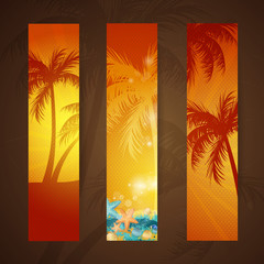Vector Illustration of Summer Holiday Banners