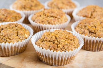 Homemade carrot muffins