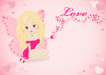 greeting card with a fairy