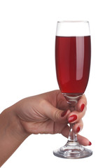 Red wine and red manicure