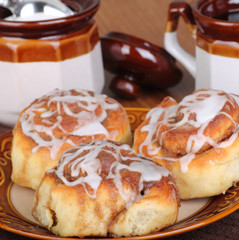 Three Cinnamon Rolls