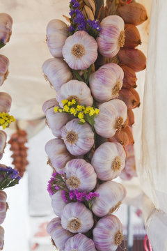 Garlic on sale at a french market