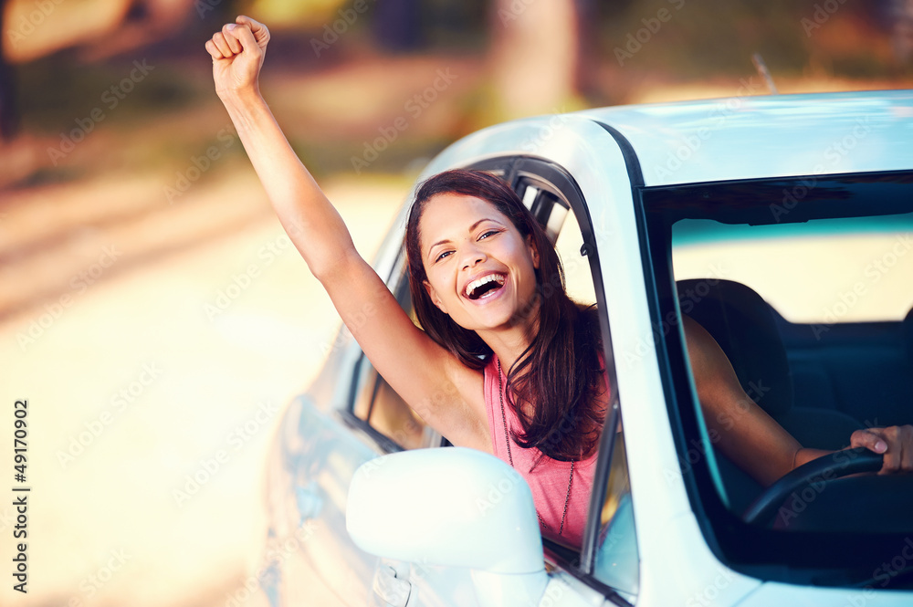 Wall mural happy driver