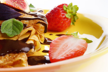 Strawberry crepes