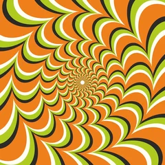 Photo sur Plexiglas Psychédélique Illusion d& 39 optique ellipse orange