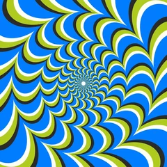 Peel and stick wall murals Psychedelic Optical illusion ellipse swirl