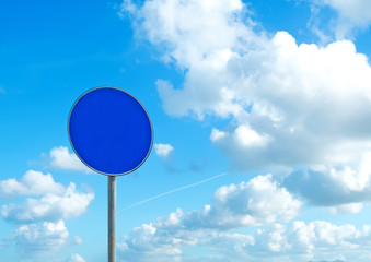 empty signal under clouds