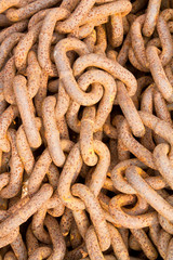 Rusty chain for mooring