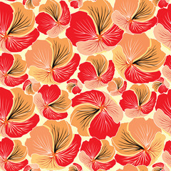 Obraz premium abstract floral seamless pattern. flower background.1970s style