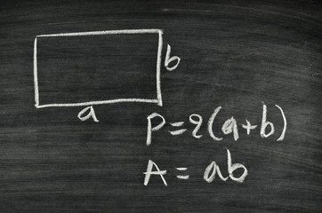 rectangular area and perimeter formula