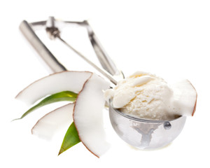 Kokos-Eiscreme im Potionierer