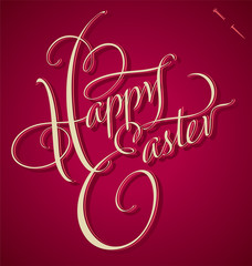 HAPPY EASTER hand lettering (vector)