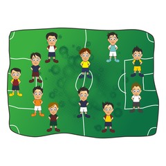 soccer formation cartoon