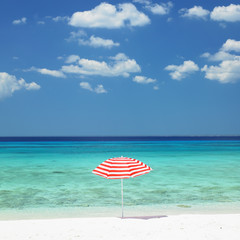 sunshade, Maria la Gorda Beach, Pinar del Rio Province, Cuba