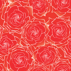 red roses seamless background. floral pattern.