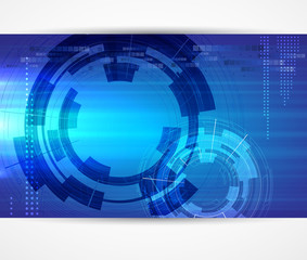 abstract futuristic dark computer technology business banner