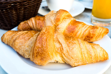 coffee and croissants