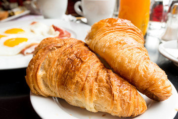 coffee and croissants