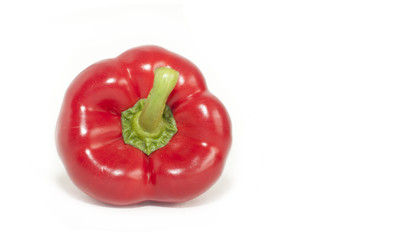 vue de face sur un poivron rouge