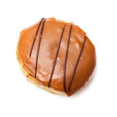 Iced Donught isolated on a white  studio background.