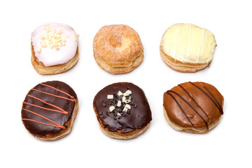 Ring donuts isolated on a white background.