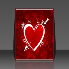 Valentine's day background heart flyer design