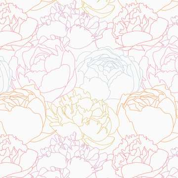abstract flower seamless pattern vector illustration