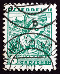 Postage stamp Austria 1934 Woman from Lower Austria