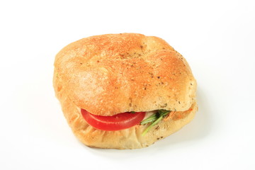 Ein belegtes Brötchen