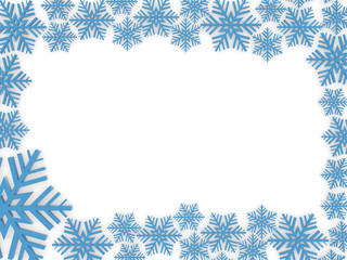 Falling 3D snowflakes