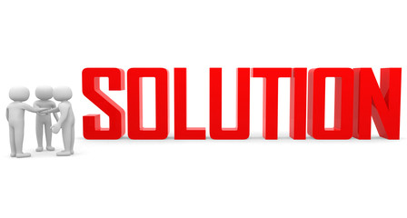 Finding solution. Conceptual business illustration.On white back