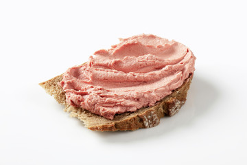 Bread with meat mousse
