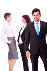 gruppe team mit chef und mitarbeitern geschäft business isolier