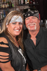 Smiling Couple in Bandannas