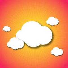 Vector cloud background. Eps10 creative illustration