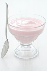 Fresh strawberry yogurt