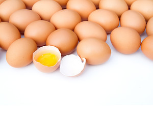eggs isolated on white background