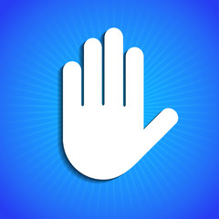 Vector icon on blue background. Eps10