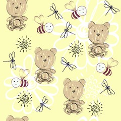 Cute hand draw seamless pattern for kids.